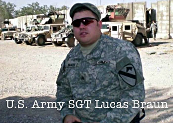 Sgt Lucas Brown and Service K9 in Buda, Texas